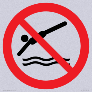 Prohibition: No diving